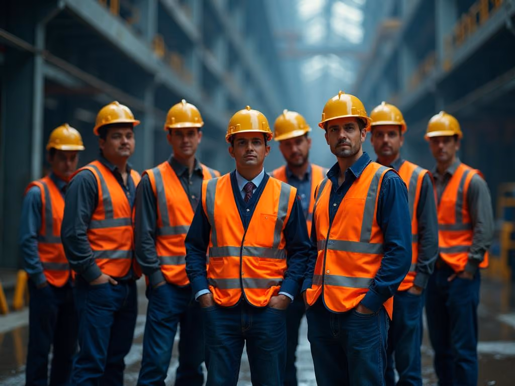 Équipe de LAOUNI METAL en tenue de chantier